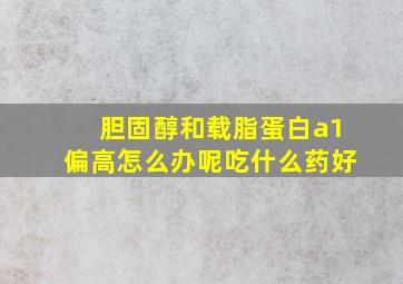 胆固醇和载脂蛋白a1偏高怎么办呢吃什么药好