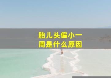 胎儿头偏小一周是什么原因