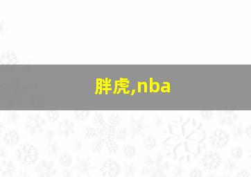 胖虎,nba