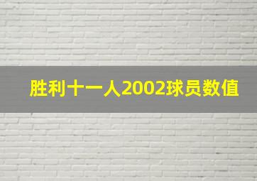 胜利十一人2002球员数值