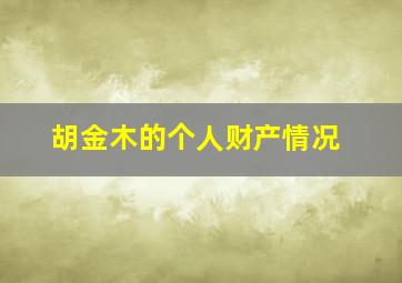 胡金木的个人财产情况