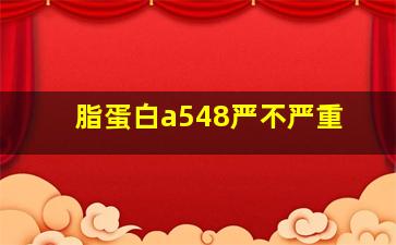 脂蛋白a548严不严重