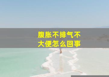 腹胀不排气不大便怎么回事