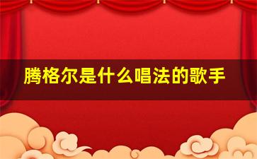 腾格尔是什么唱法的歌手