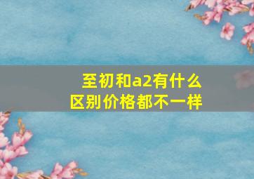 至初和a2有什么区别价格都不一样