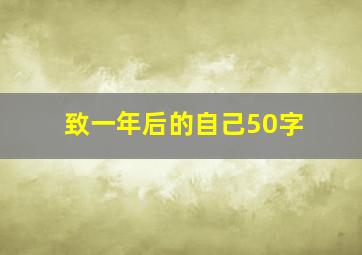 致一年后的自己50字