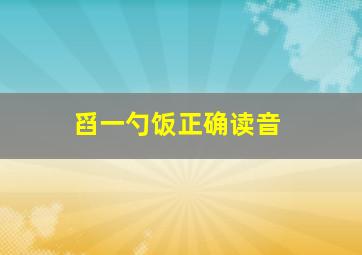 舀一勺饭正确读音