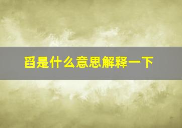 舀是什么意思解释一下