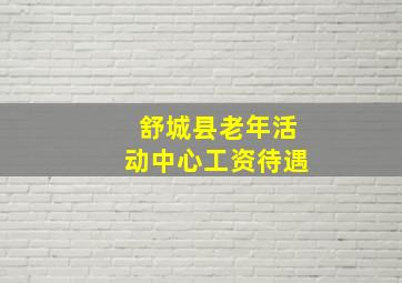 舒城县老年活动中心工资待遇