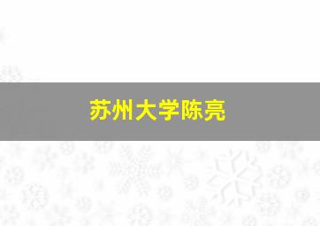 苏州大学陈亮