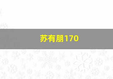 苏有朋170