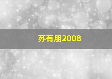 苏有朋2008