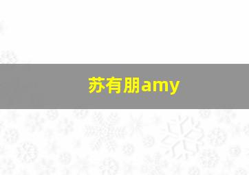 苏有朋amy