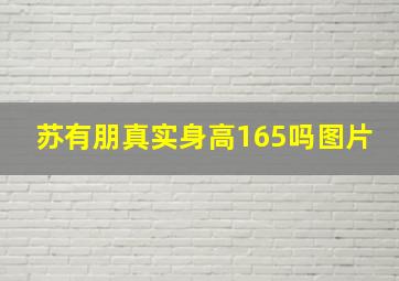 苏有朋真实身高165吗图片