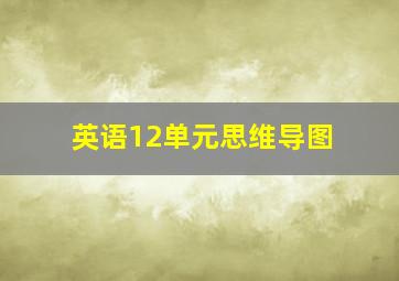 英语12单元思维导图