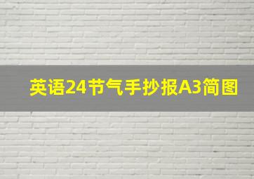 英语24节气手抄报A3简图