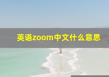 英语zoom中文什么意思