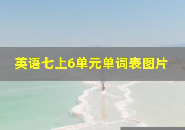 英语七上6单元单词表图片