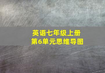 英语七年级上册第6单元思维导图