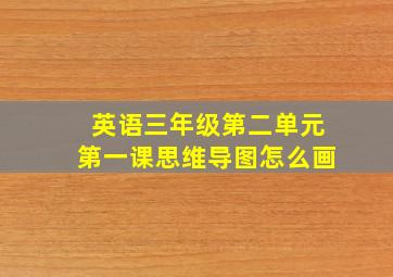 英语三年级第二单元第一课思维导图怎么画