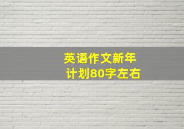 英语作文新年计划80字左右