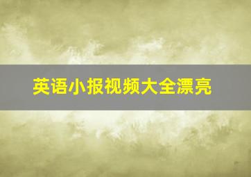 英语小报视频大全漂亮