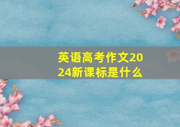 英语高考作文2024新课标是什么