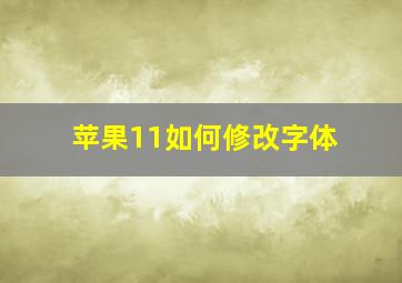 苹果11如何修改字体