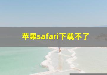 苹果safari下载不了