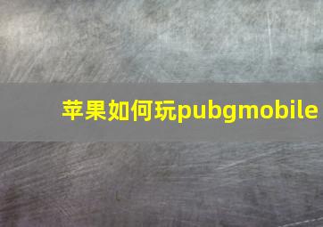 苹果如何玩pubgmobile