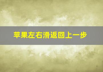 苹果左右滑返回上一步