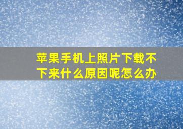 苹果手机上照片下载不下来什么原因呢怎么办