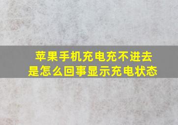 苹果手机充电充不进去是怎么回事显示充电状态