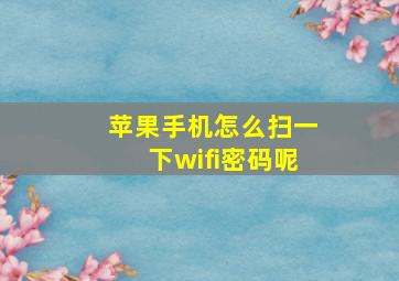 苹果手机怎么扫一下wifi密码呢