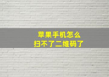 苹果手机怎么扫不了二维码了