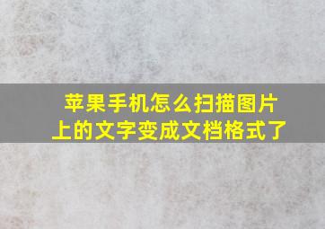 苹果手机怎么扫描图片上的文字变成文档格式了