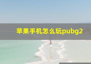 苹果手机怎么玩pubg2