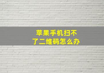 苹果手机扫不了二维码怎么办