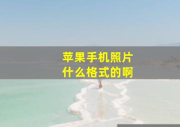 苹果手机照片什么格式的啊