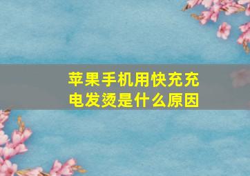 苹果手机用快充充电发烫是什么原因