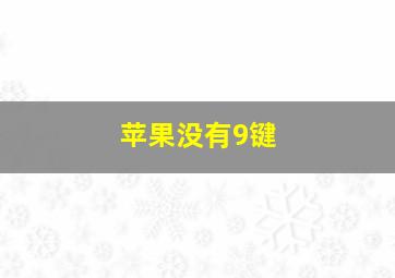 苹果没有9键