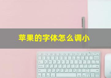 苹果的字体怎么调小