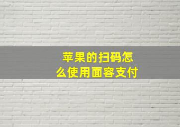 苹果的扫码怎么使用面容支付