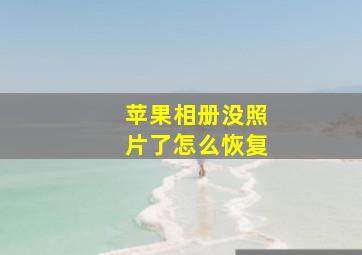 苹果相册没照片了怎么恢复