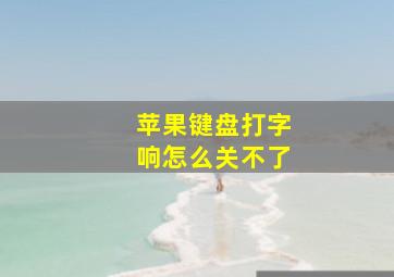 苹果键盘打字响怎么关不了