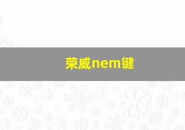 荣威nem键