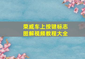 荣威车上按键标志图解视频教程大全