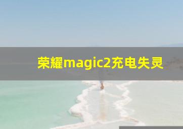 荣耀magic2充电失灵