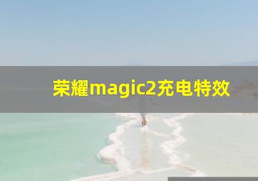 荣耀magic2充电特效