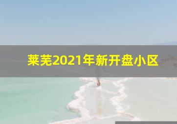 莱芜2021年新开盘小区